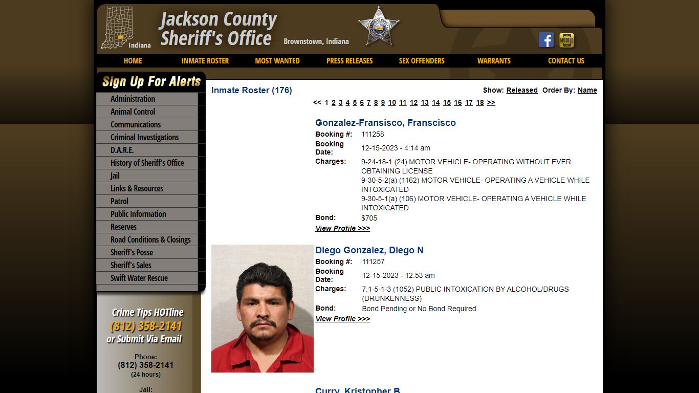 Inmate Roster - Current Inmates Booking Date Descending - Jackson ...